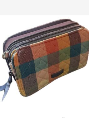 Vera Bradley RFID All in One Crossbody in Tropics Plaid -missing strap